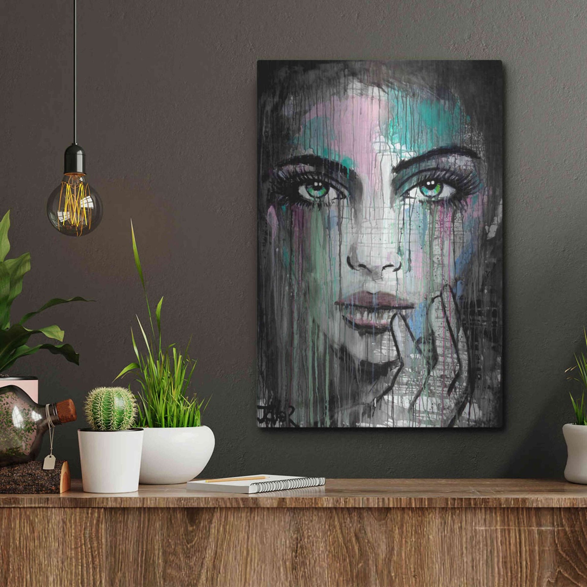 Luxe Metal Art 'New Muse' by Loui Jover, Metal Wall Art,12x16