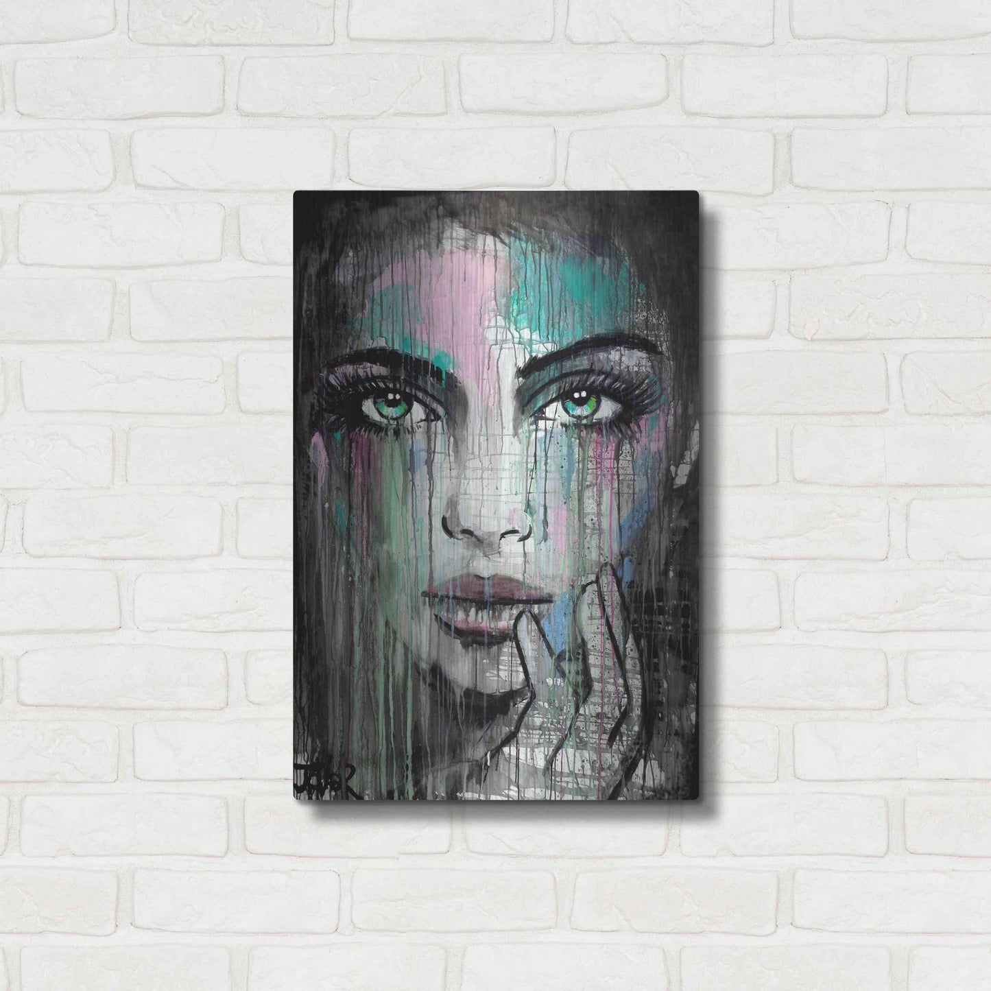 Luxe Metal Art 'New Muse' by Loui Jover, Metal Wall Art,16x24
