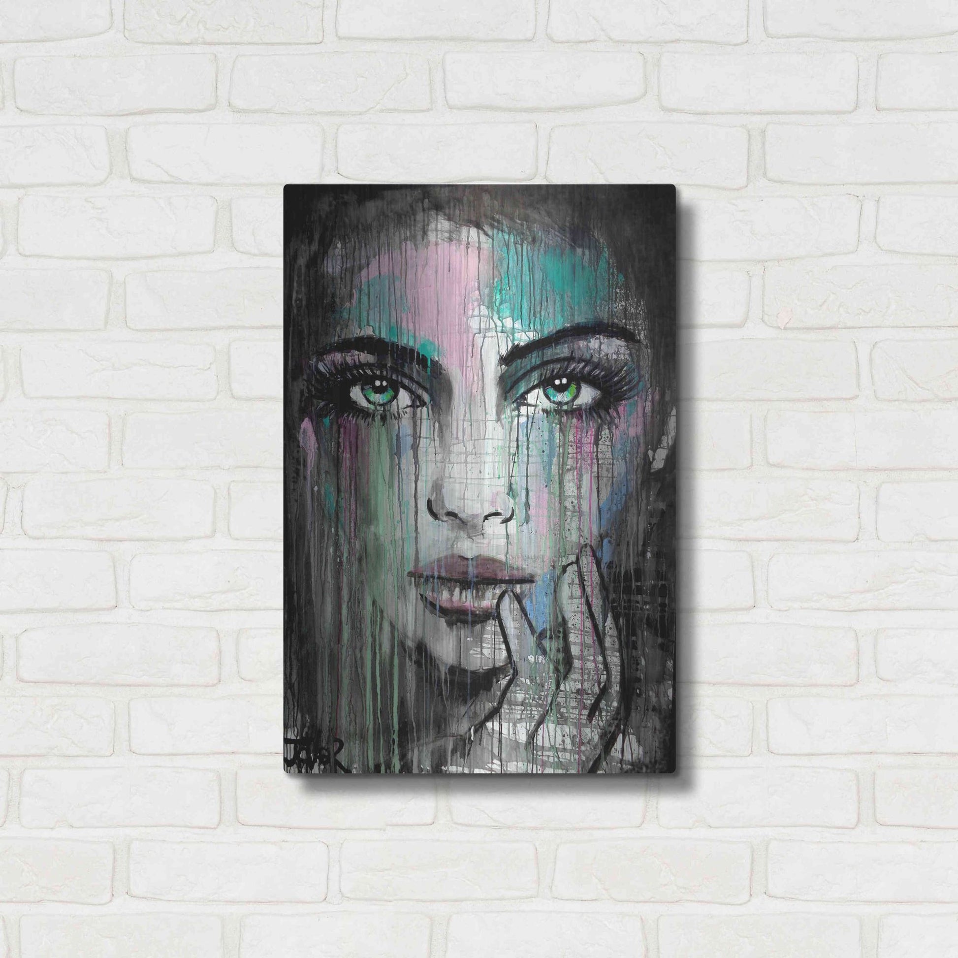 Luxe Metal Art 'New Muse' by Loui Jover, Metal Wall Art,16x24