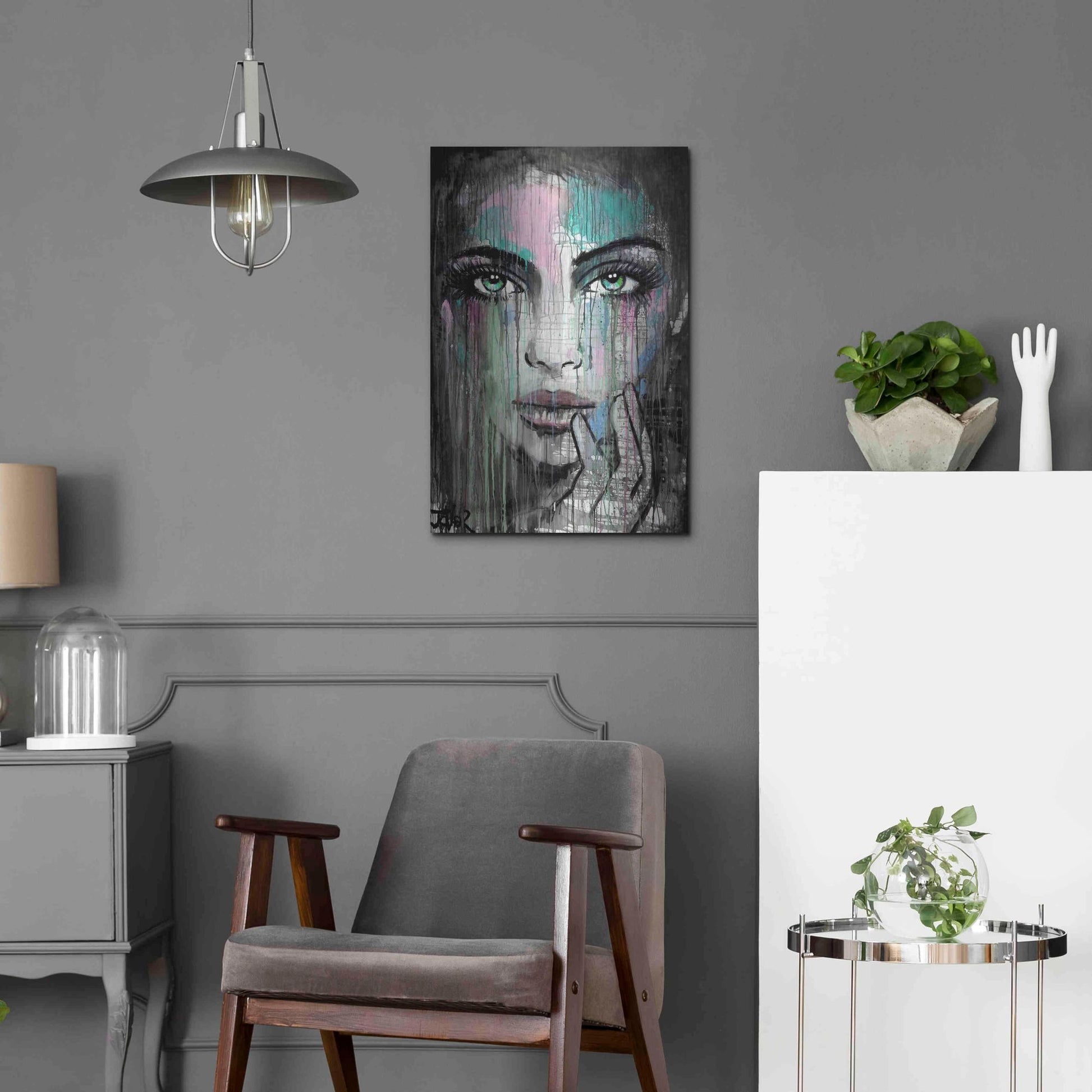 Luxe Metal Art 'New Muse' by Loui Jover, Metal Wall Art,16x24