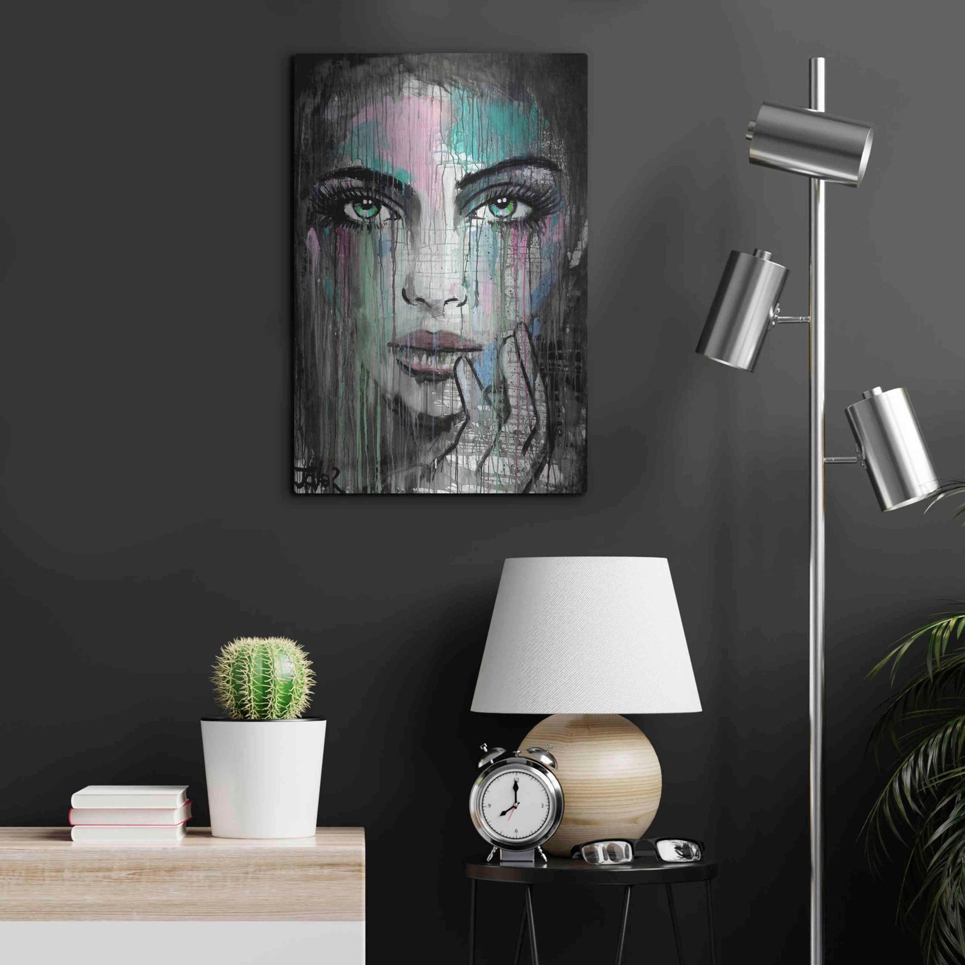 Luxe Metal Art 'New Muse' by Loui Jover, Metal Wall Art,16x24