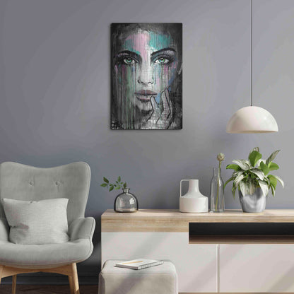 Luxe Metal Art 'New Muse' by Loui Jover, Metal Wall Art,16x24