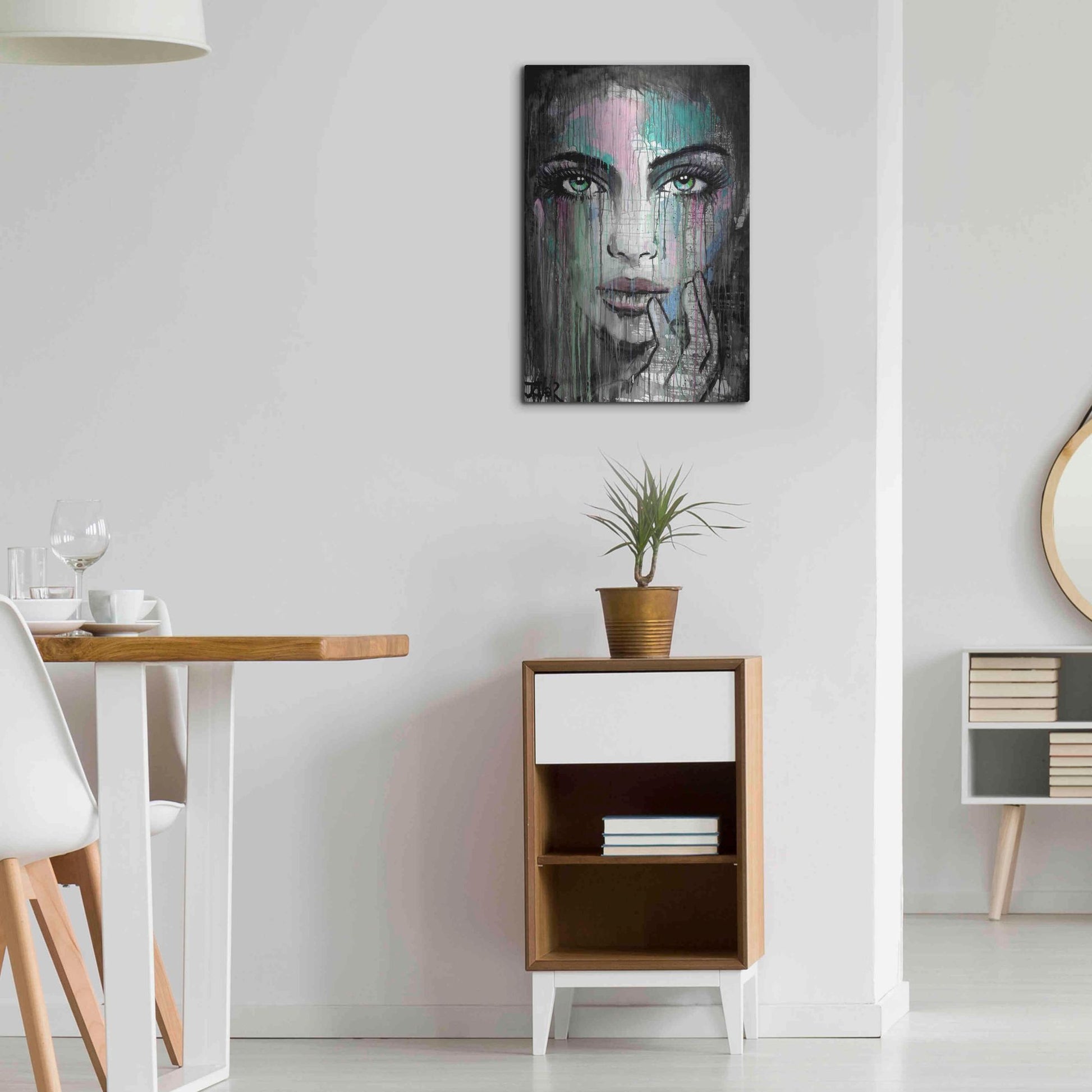 Luxe Metal Art 'New Muse' by Loui Jover, Metal Wall Art,16x24