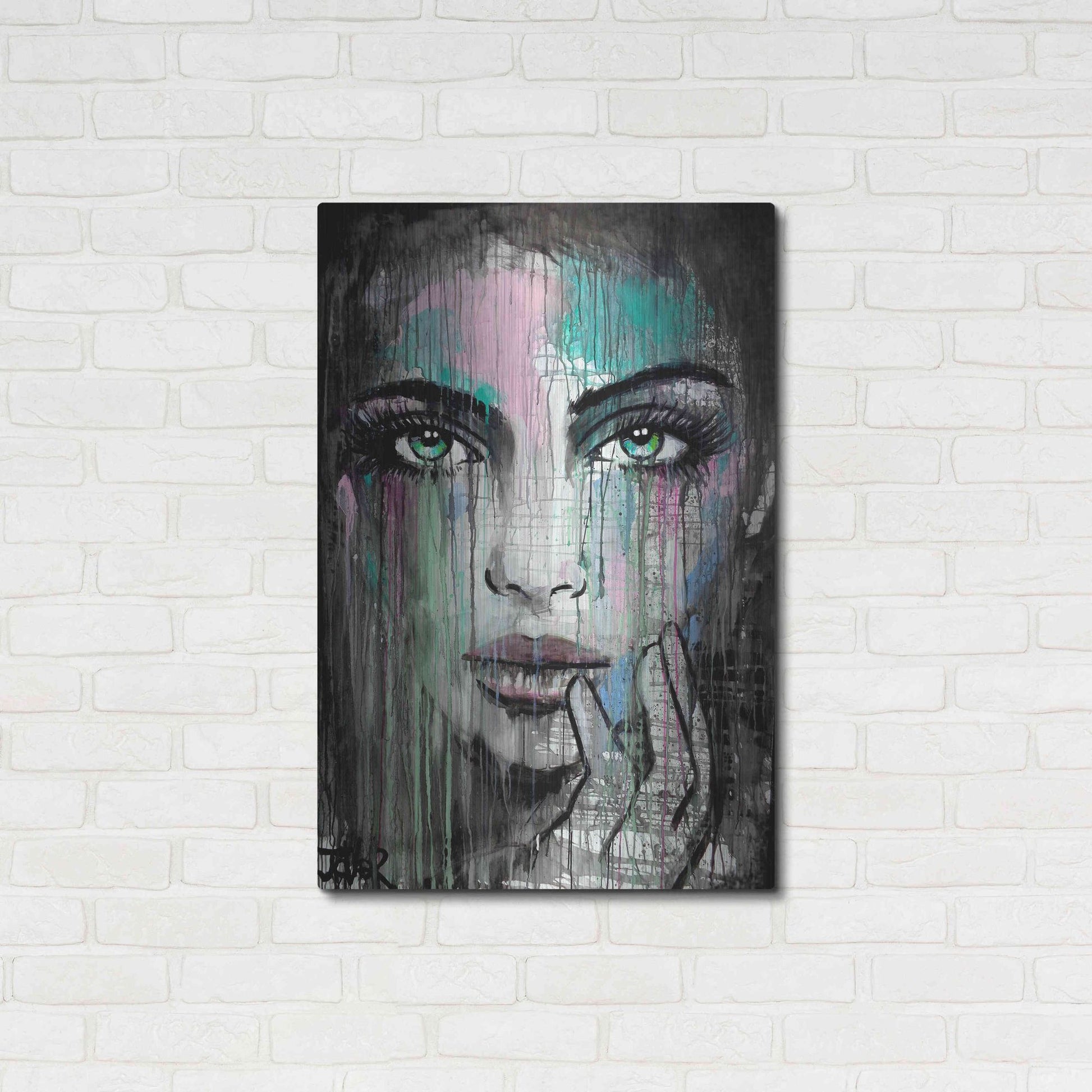 Luxe Metal Art 'New Muse' by Loui Jover, Metal Wall Art,24x36