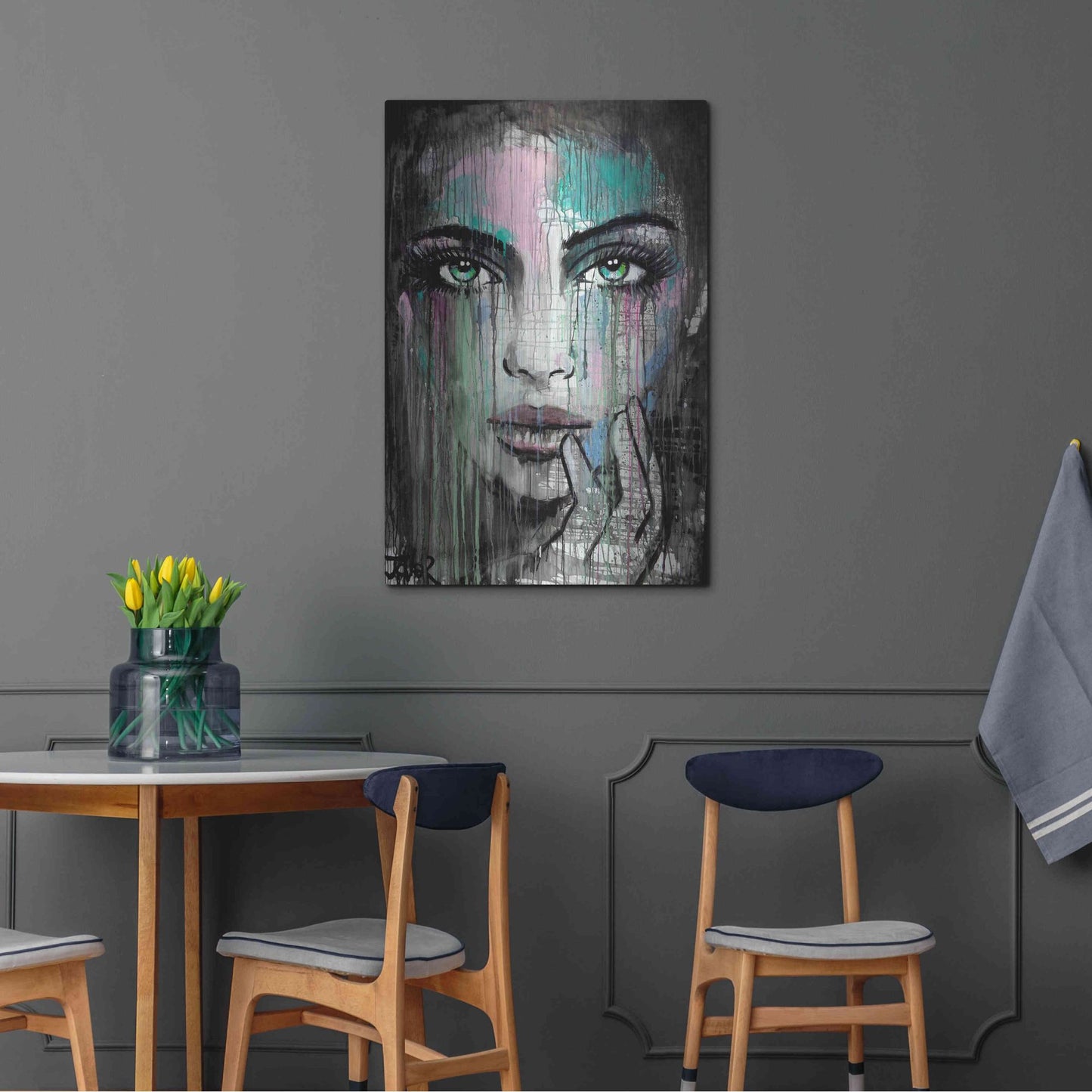 Luxe Metal Art 'New Muse' by Loui Jover, Metal Wall Art,24x36