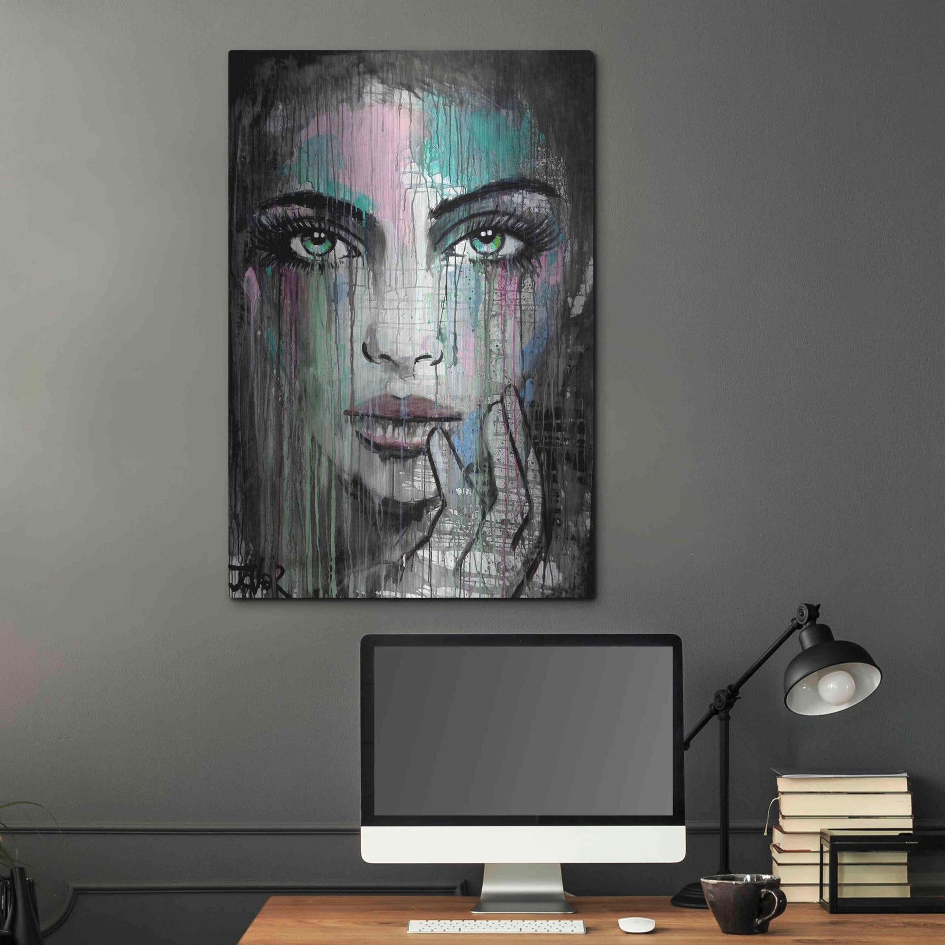 Luxe Metal Art 'New Muse' by Loui Jover, Metal Wall Art,24x36