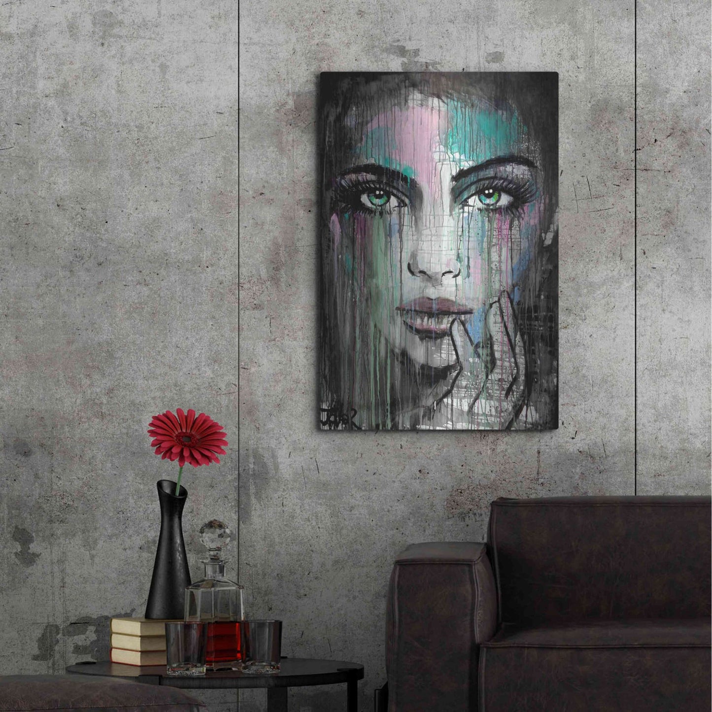 Luxe Metal Art 'New Muse' by Loui Jover, Metal Wall Art,24x36