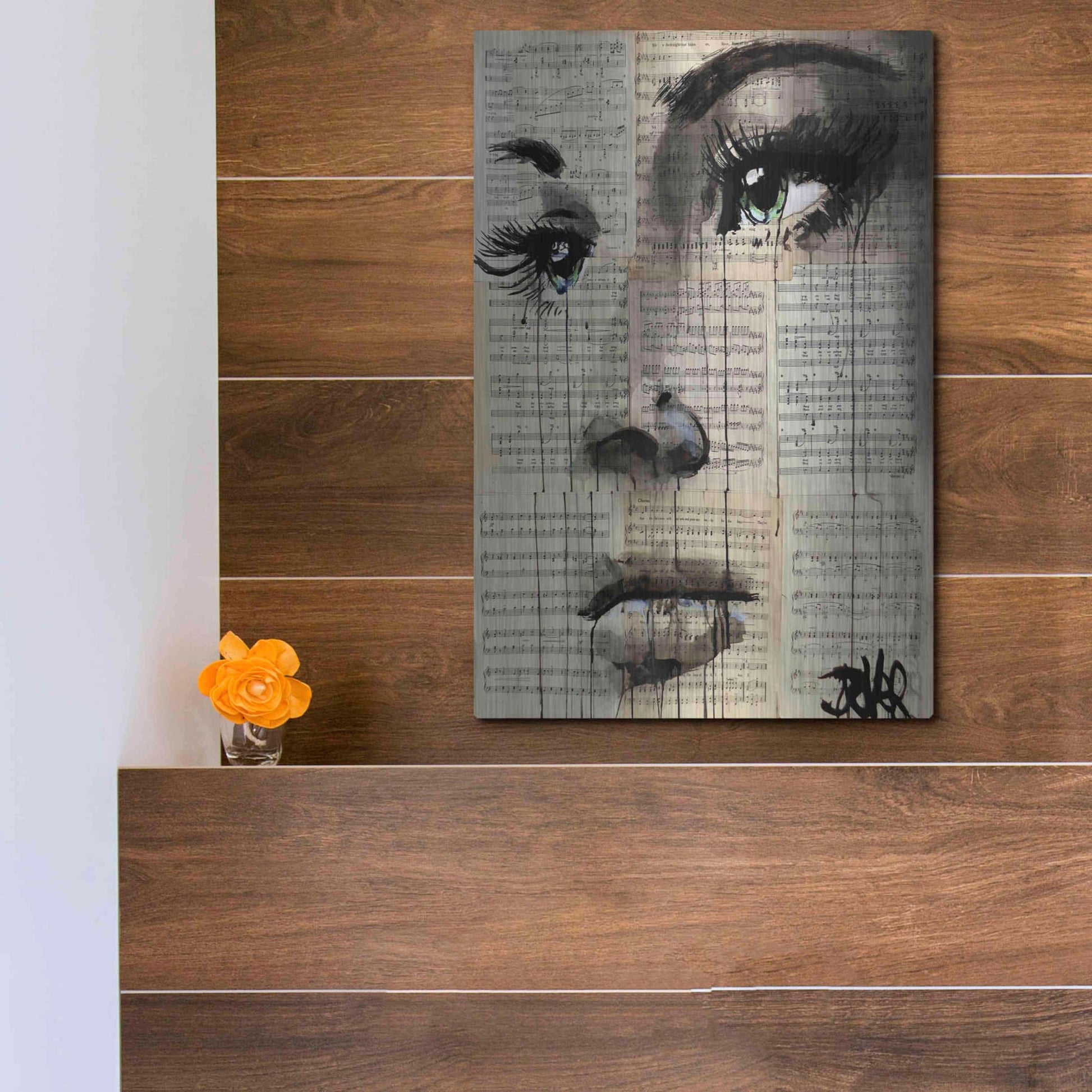 Luxe Metal Art 'Shore' by Loui Jover, Metal Wall Art,12x16