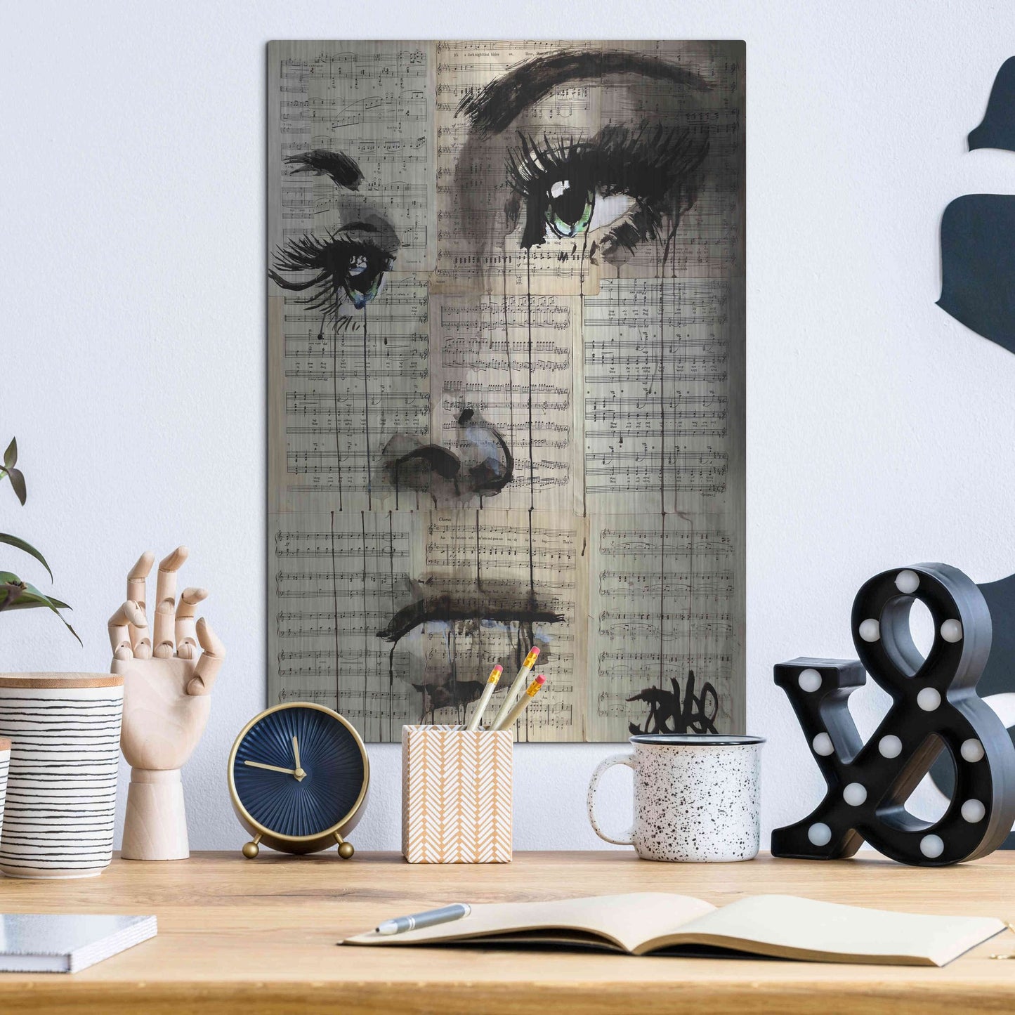 Luxe Metal Art 'Shore' by Loui Jover, Metal Wall Art,12x16