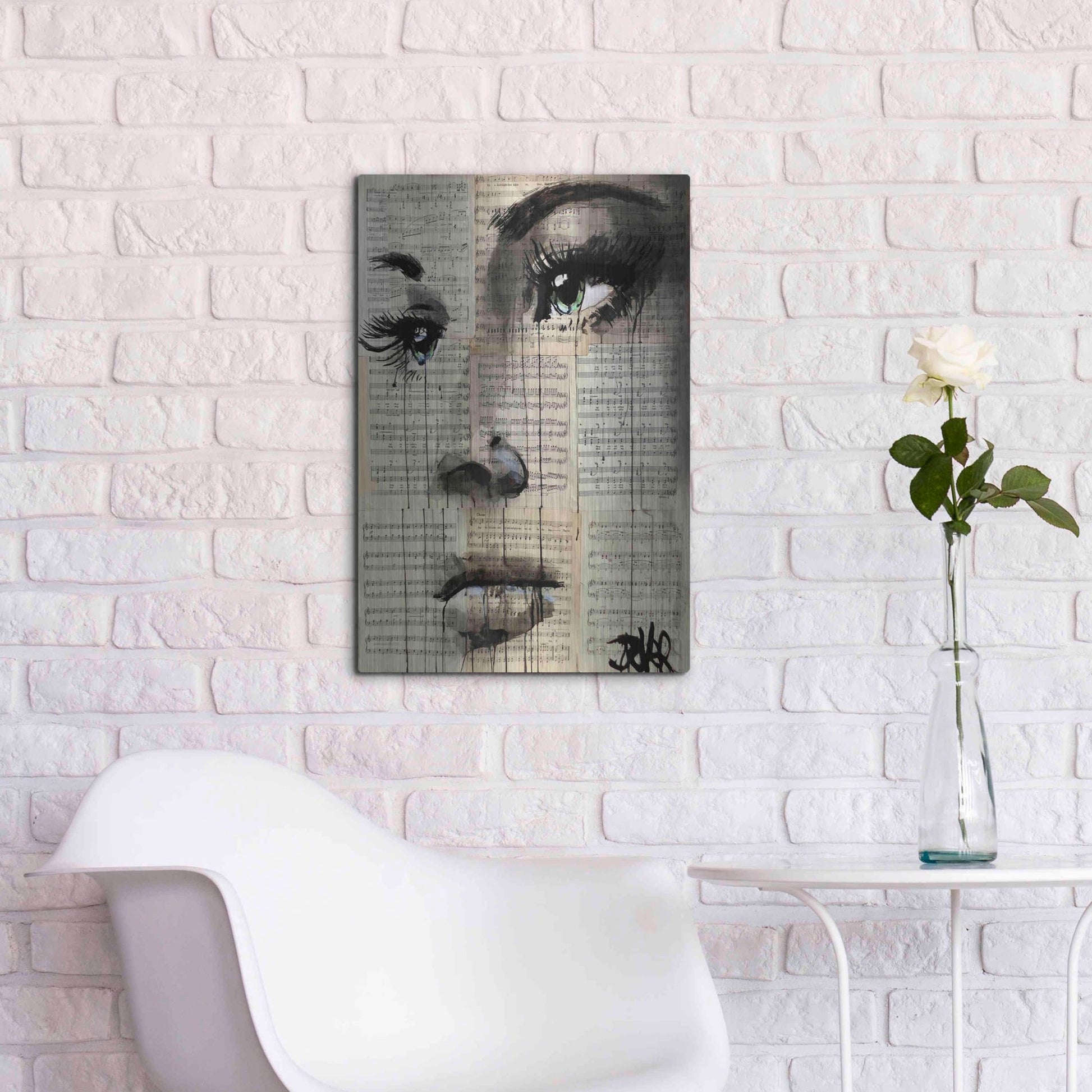 Luxe Metal Art 'Shore' by Loui Jover, Metal Wall Art,16x24