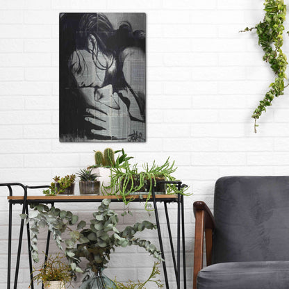 Luxe Metal Art 'Soul Kiss' by Loui Jover, Metal Wall Art,12x16