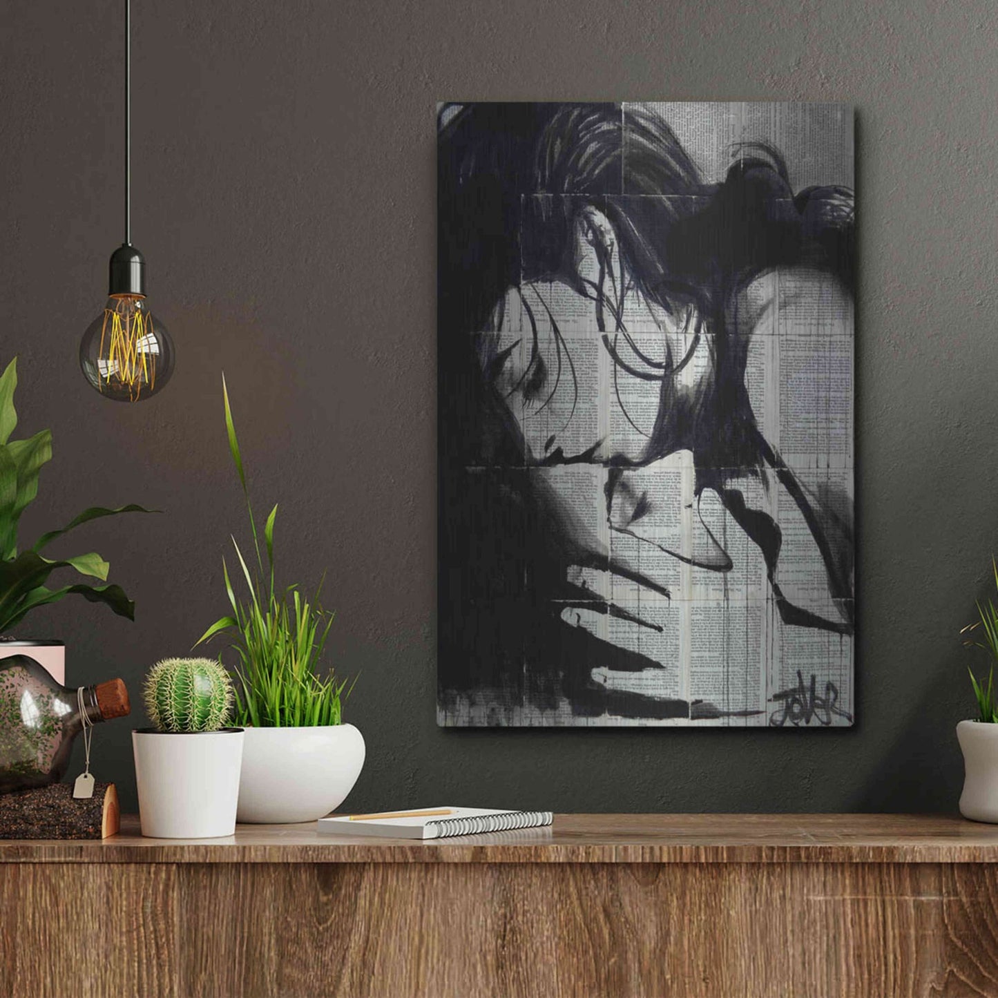 Luxe Metal Art 'Soul Kiss' by Loui Jover, Metal Wall Art,12x16