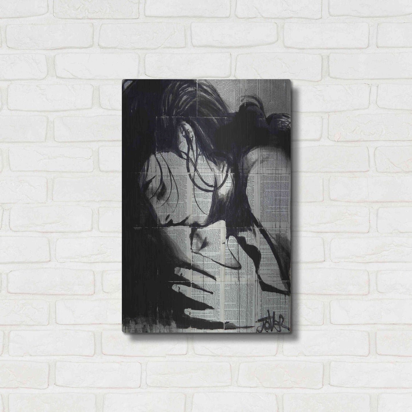 Luxe Metal Art 'Soul Kiss' by Loui Jover, Metal Wall Art,16x24