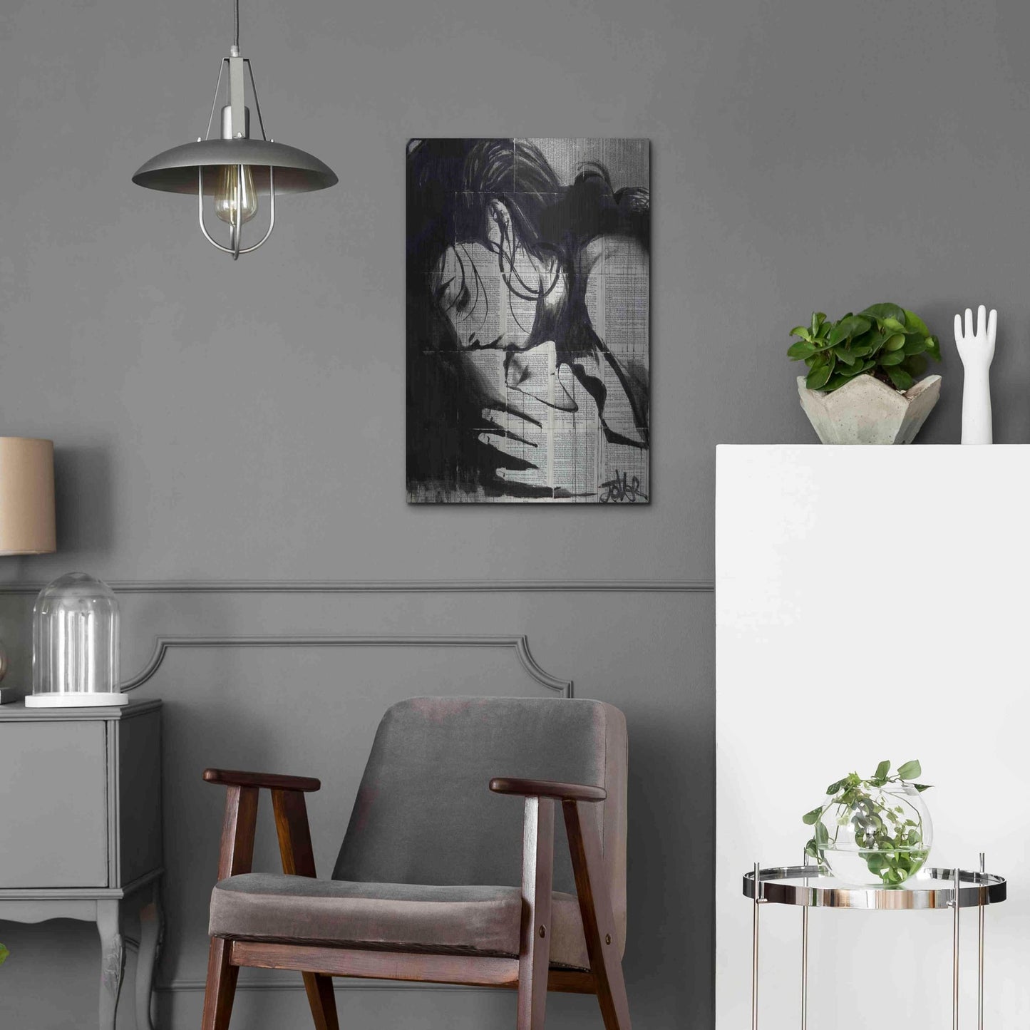 Luxe Metal Art 'Soul Kiss' by Loui Jover, Metal Wall Art,16x24