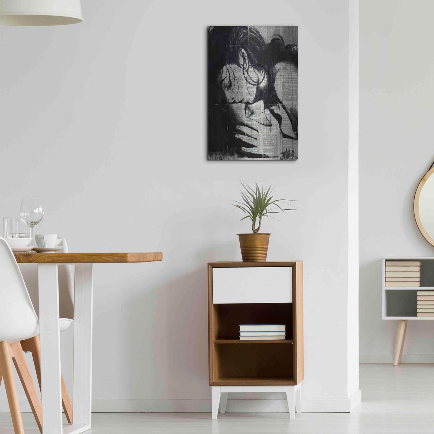 Luxe Metal Art 'Soul Kiss' by Loui Jover, Metal Wall Art,16x24