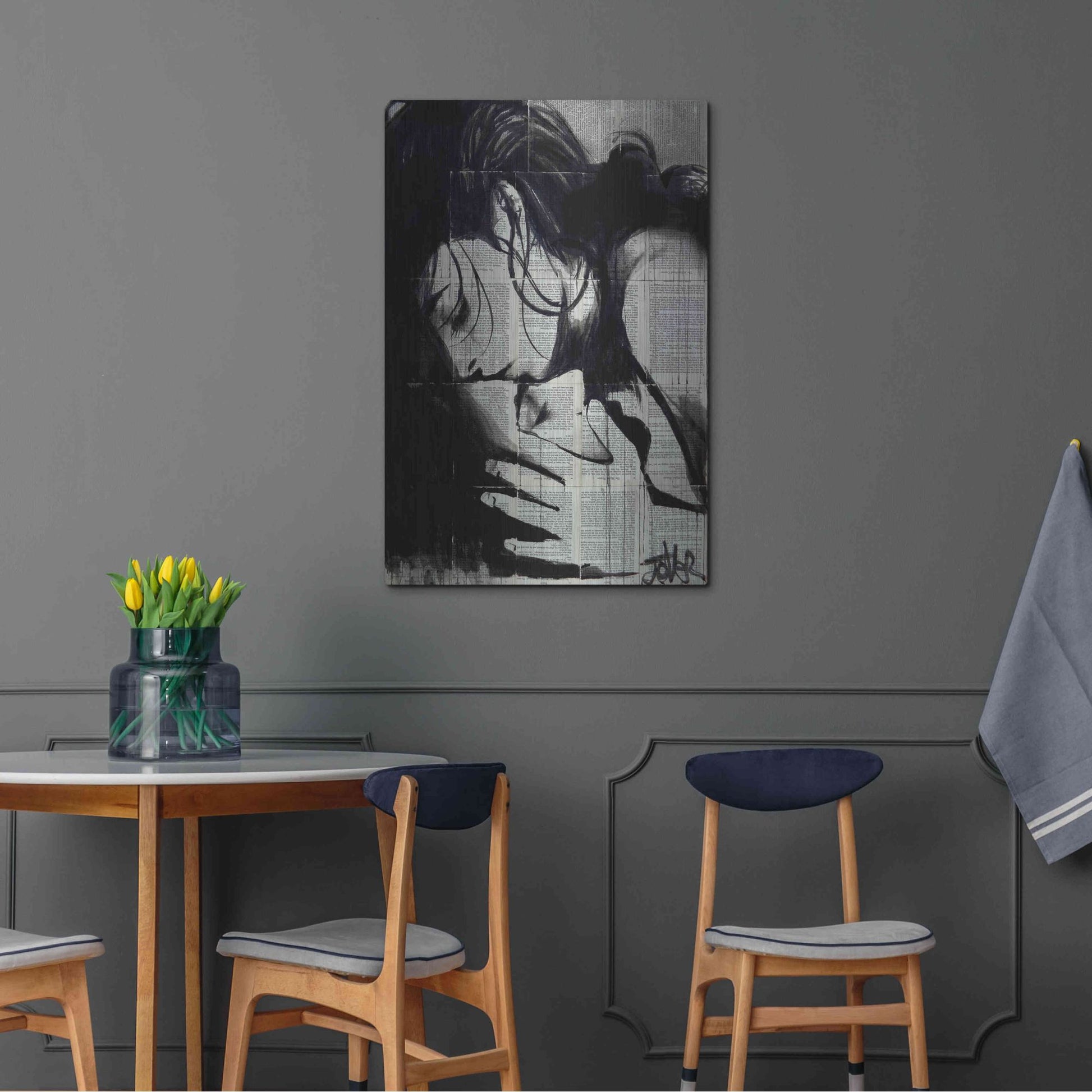 Luxe Metal Art 'Soul Kiss' by Loui Jover, Metal Wall Art,24x36