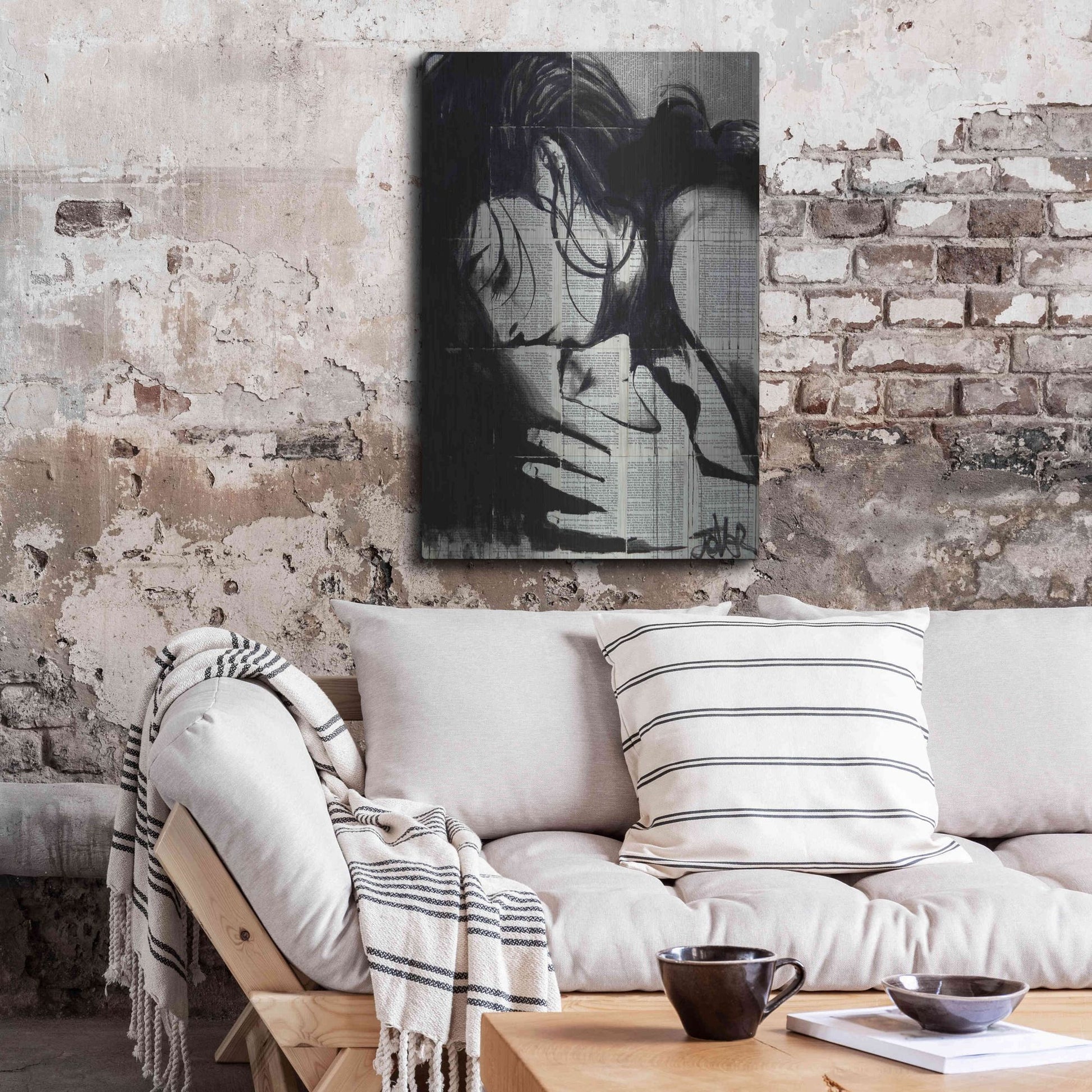 Luxe Metal Art 'Soul Kiss' by Loui Jover, Metal Wall Art,24x36