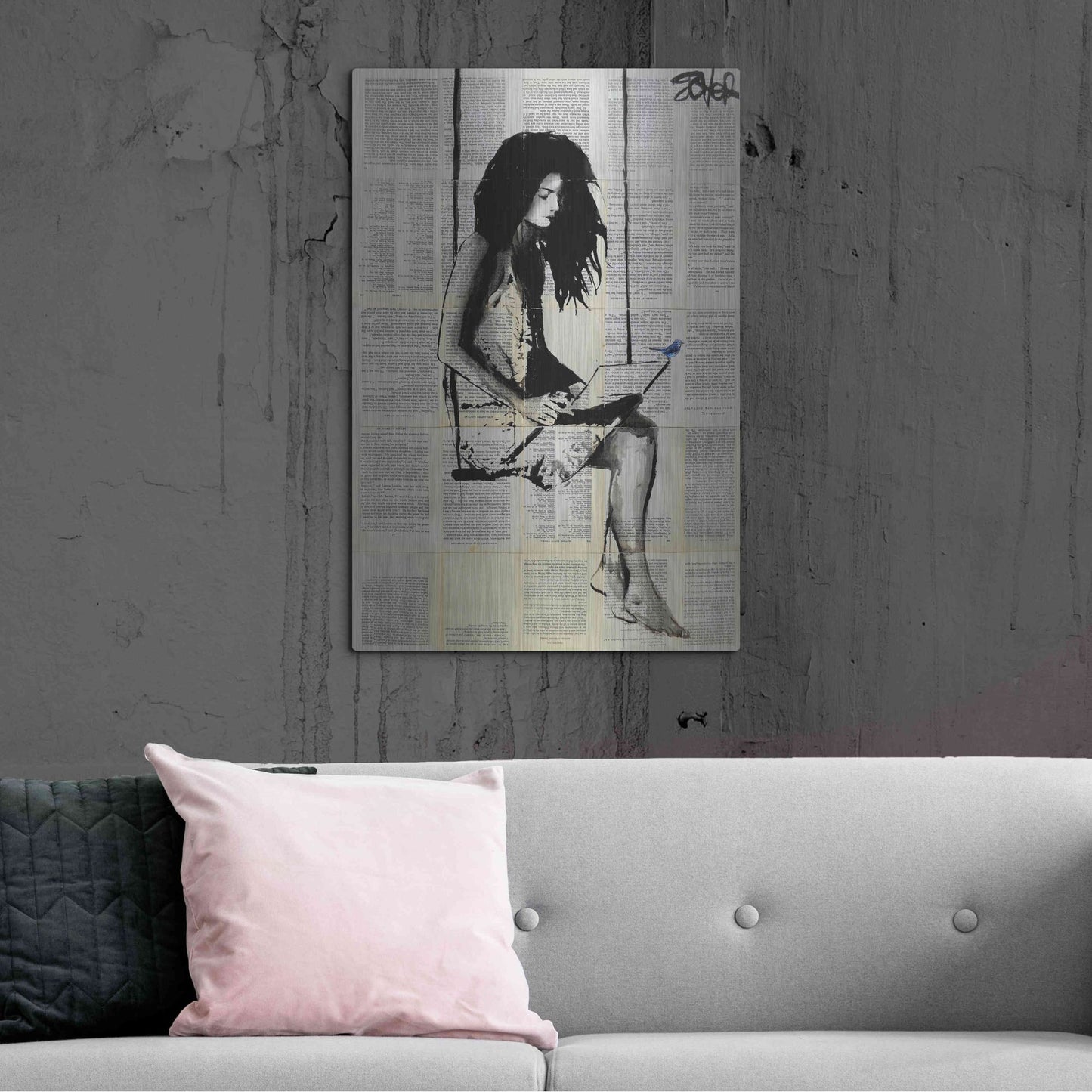 Luxe Metal Art 'Spell' by Loui Jover, Metal Wall Art,24x36