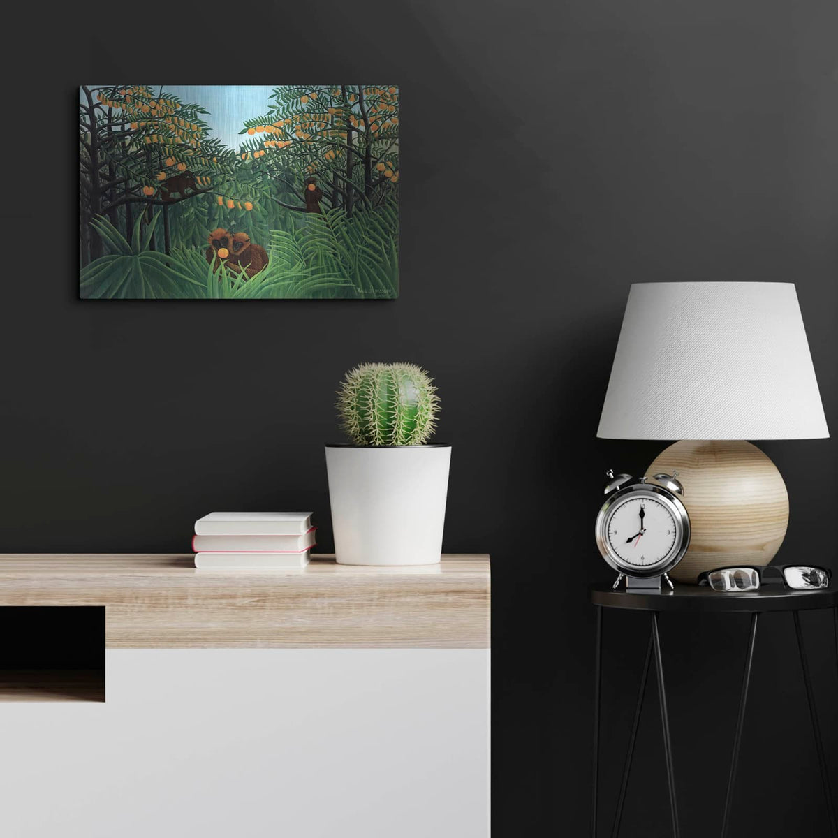 'The Tropics' by Henri Rousseau – Metal Wall Art, 24x16 room view