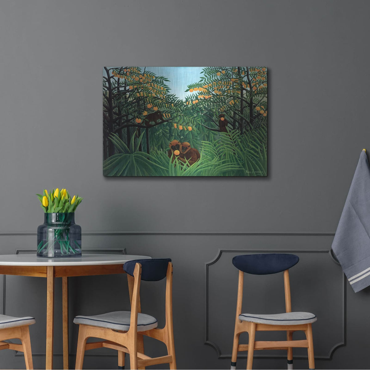 'The Tropics' by Henri Rousseau – Metal Wall Art, 36x24 room view
