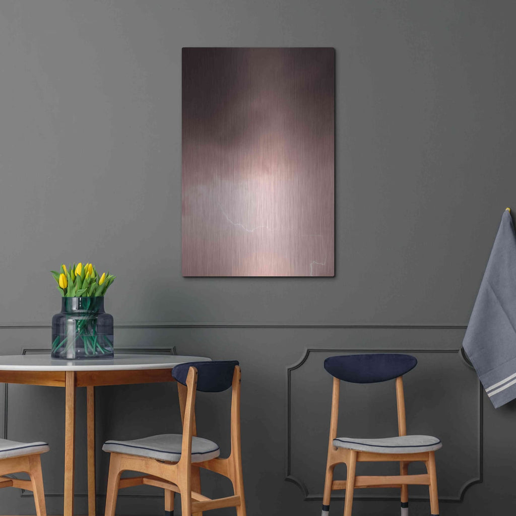 'Lightning Pink' by Design Fabrikken – Metal Wall Art, 24x36 room view