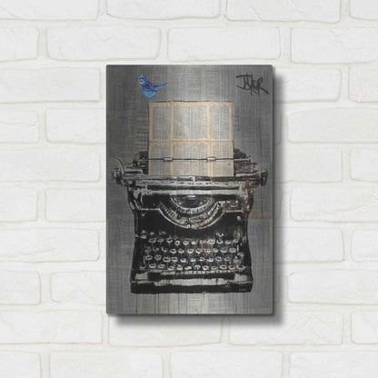 Luxe Metal Art 'The Writer' by Loui Jover, Metal Wall Art,12x16