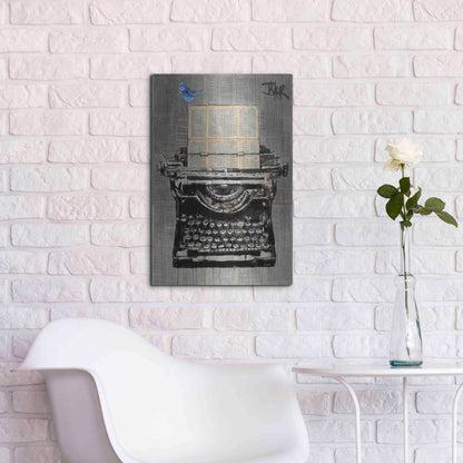 Luxe Metal Art 'The Writer' by Loui Jover, Metal Wall Art,16x24