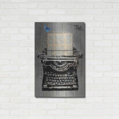 Luxe Metal Art 'The Writer' by Loui Jover, Metal Wall Art,24x36