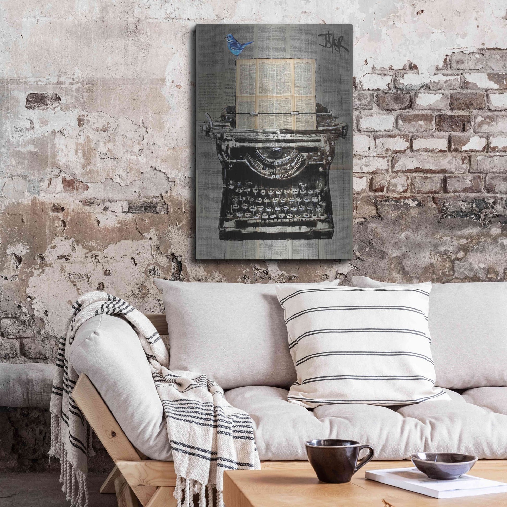 Luxe Metal Art 'The Writer' by Loui Jover, Metal Wall Art,24x36