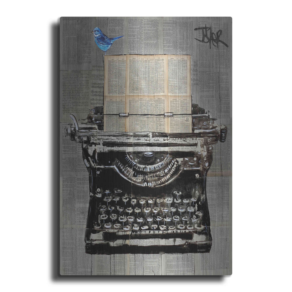 Luxe Metal Art 'The Writer' by Loui Jover, Metal Wall Art