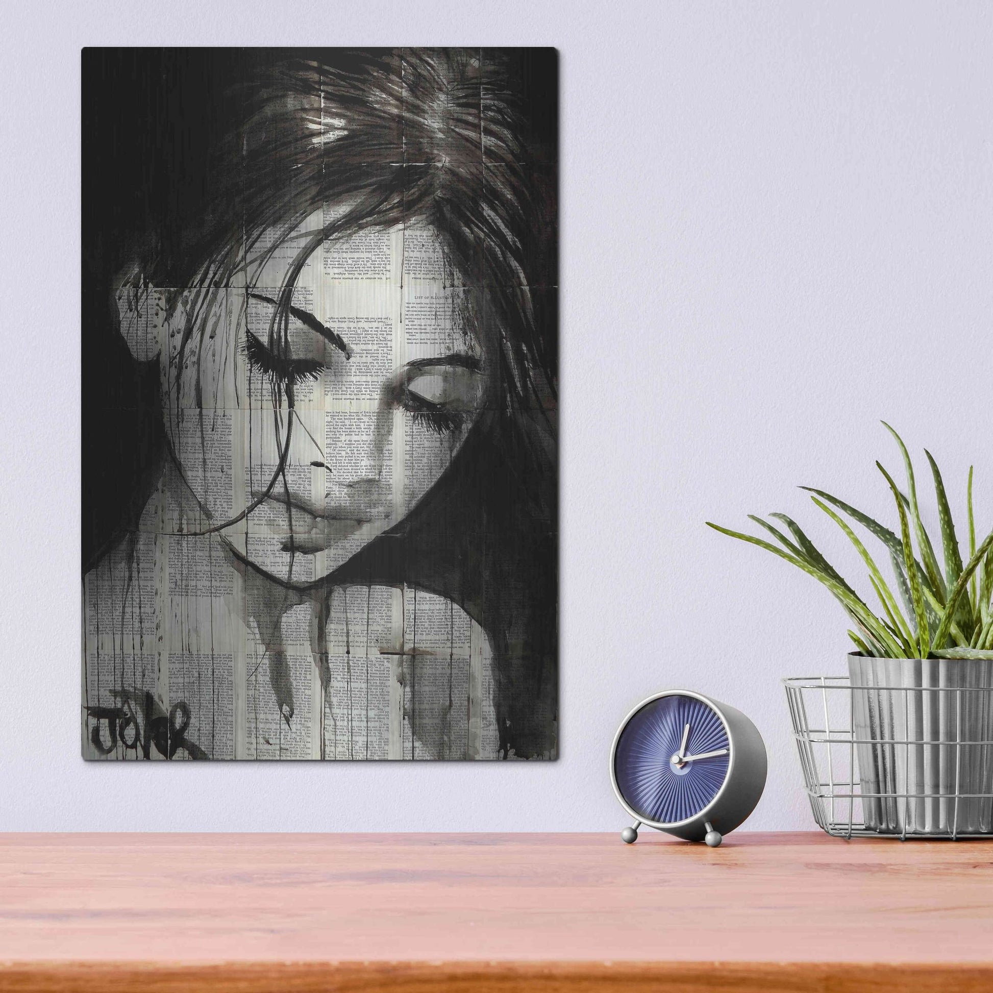 Luxe Metal Art 'Wild Daisy' by Loui Jover, Metal Wall Art,12x16