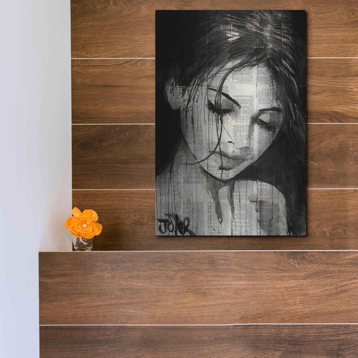 Luxe Metal Art 'Wild Daisy' by Loui Jover, Metal Wall Art,12x16