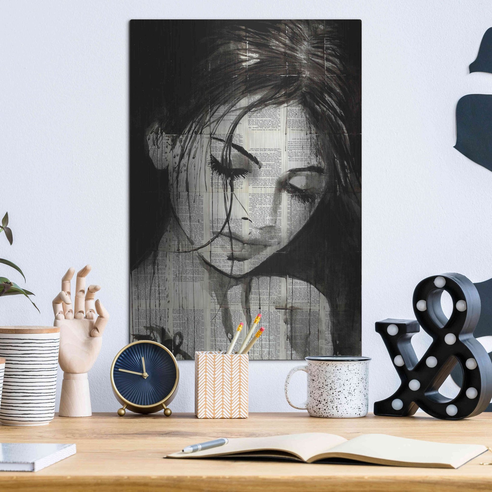 Luxe Metal Art 'Wild Daisy' by Loui Jover, Metal Wall Art,12x16