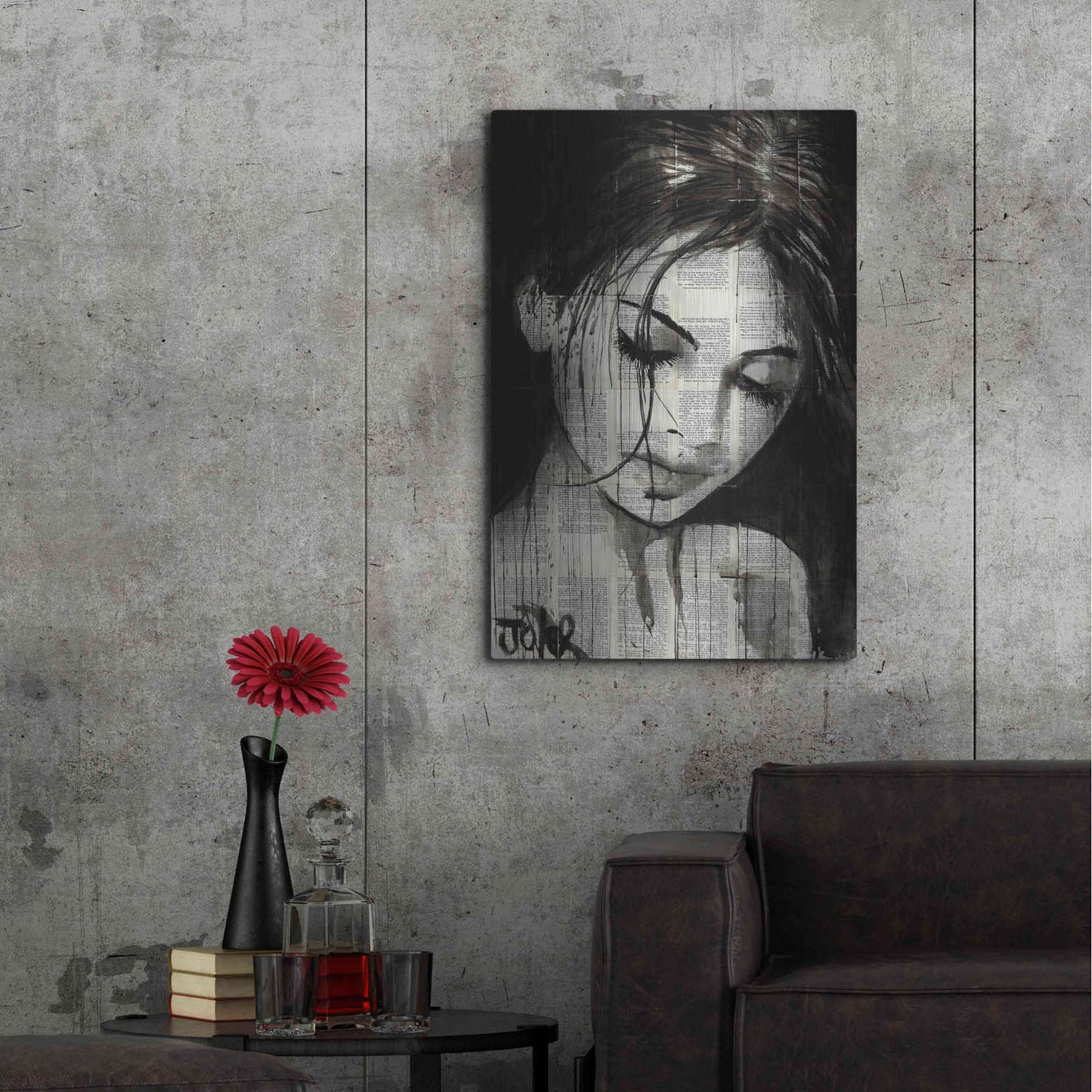 Luxe Metal Art 'Wild Daisy' by Loui Jover, Metal Wall Art,24x36