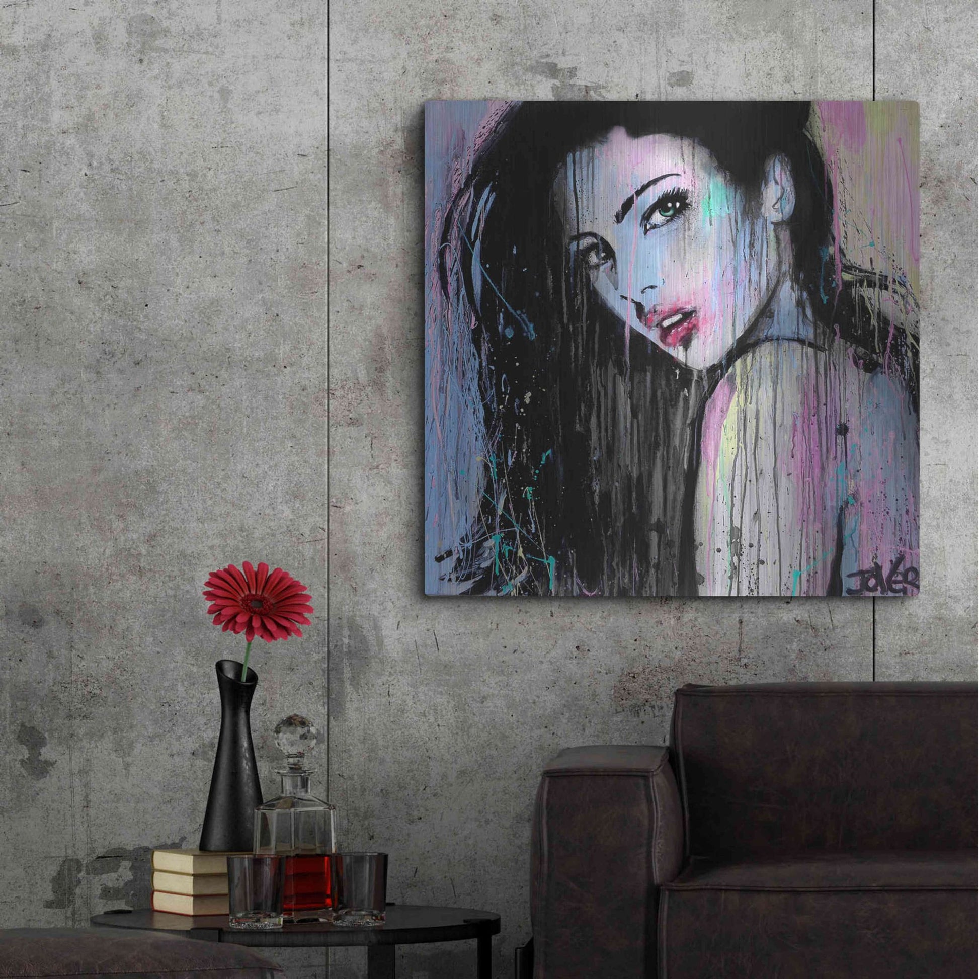 Luxe Metal Art 'Wild Orchid' by Loui Jover, Metal Wall Art,36x36