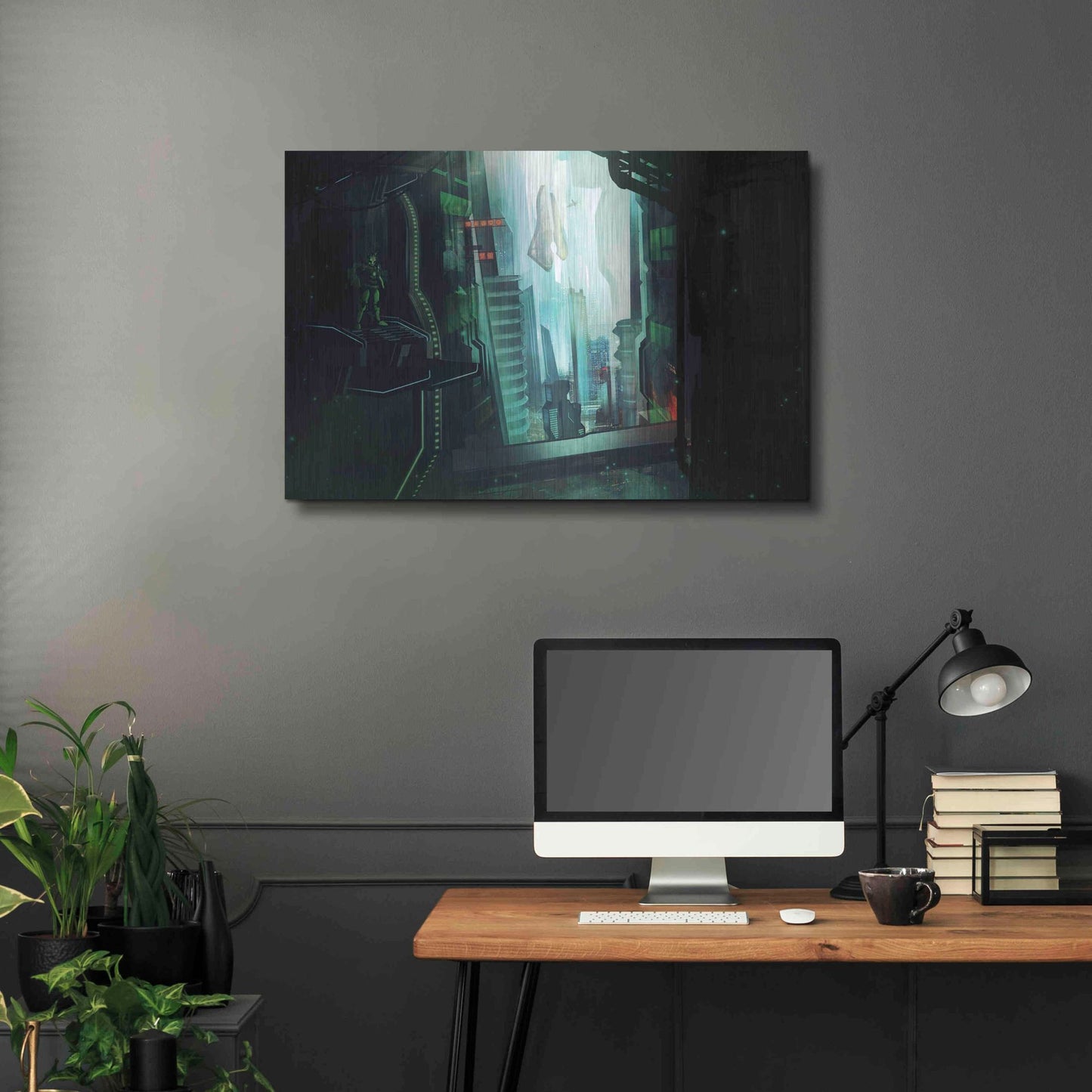 Luxe Metal Art 'Digital Age' by Jonathan Lam, Metal Wall Art,36x24