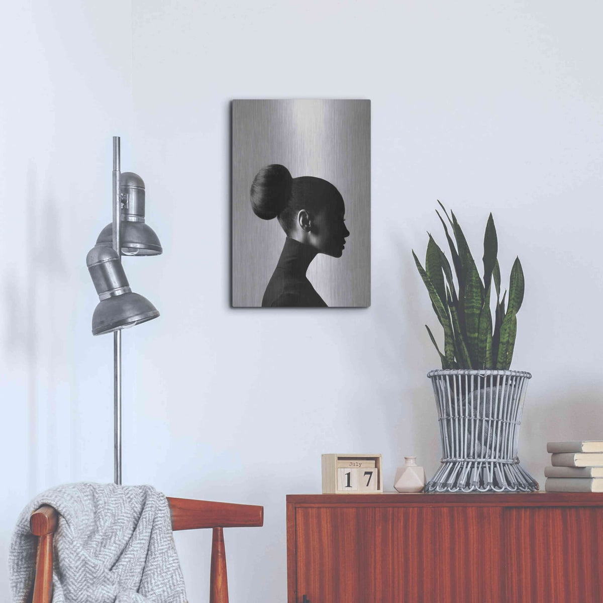 'Neck Up' by Design Fabrikken – Metal Wall Art, 16x24 room view