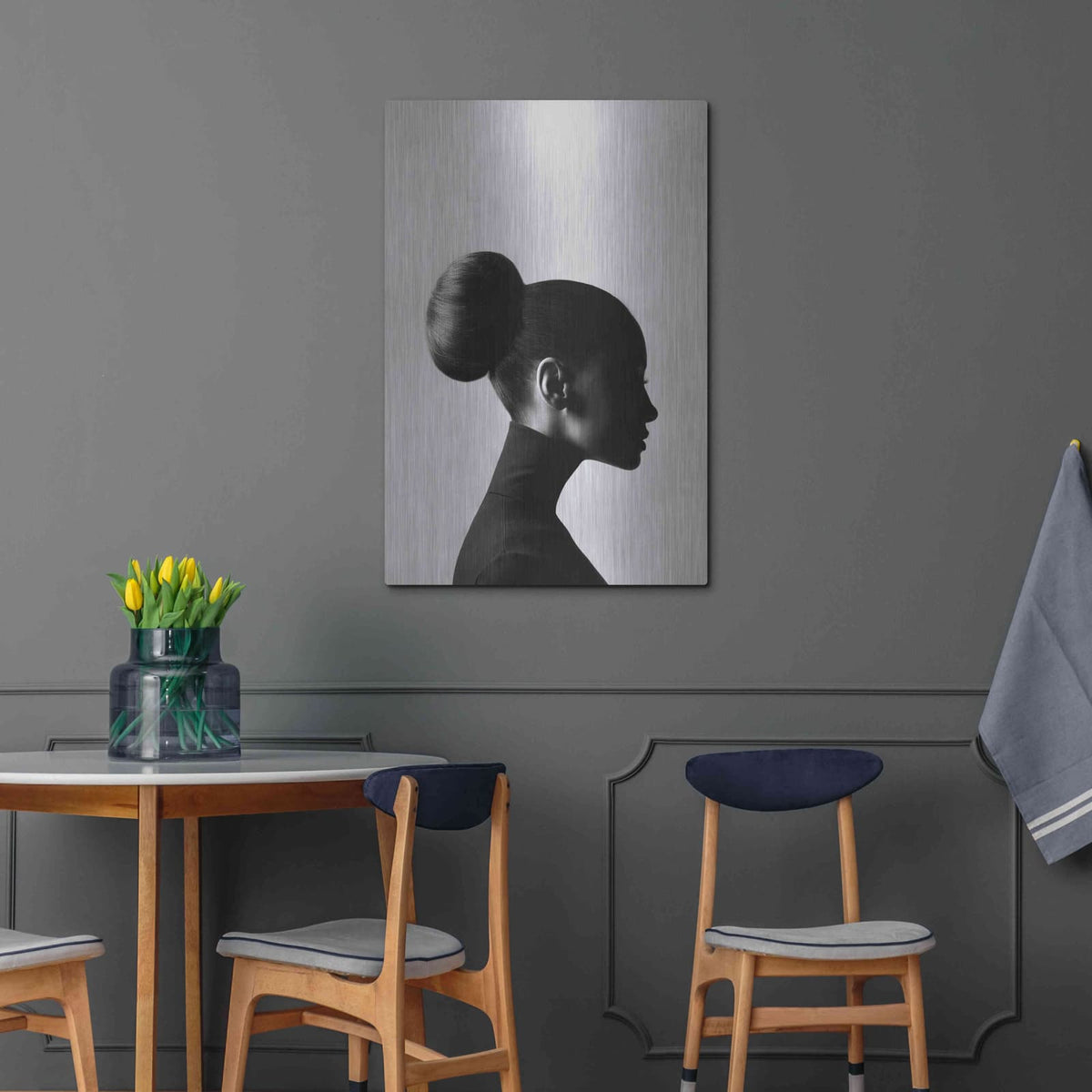 'Neck Up' by Design Fabrikken – Metal Wall Art, 24x36 room view