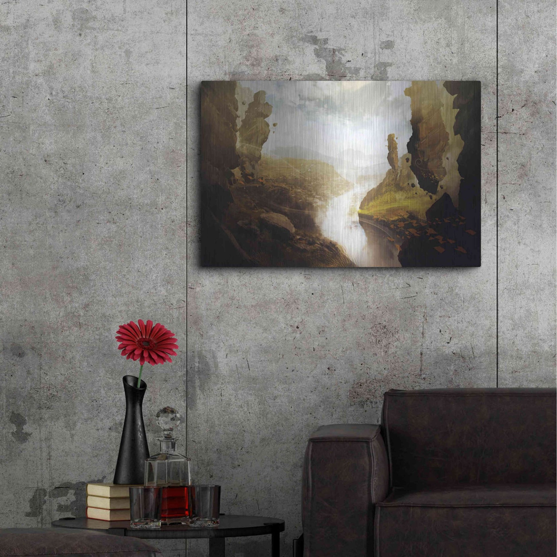 Luxe Metal Art 'Sacred Valley' by Jonathan Lam, Metal Wall Art,36x24