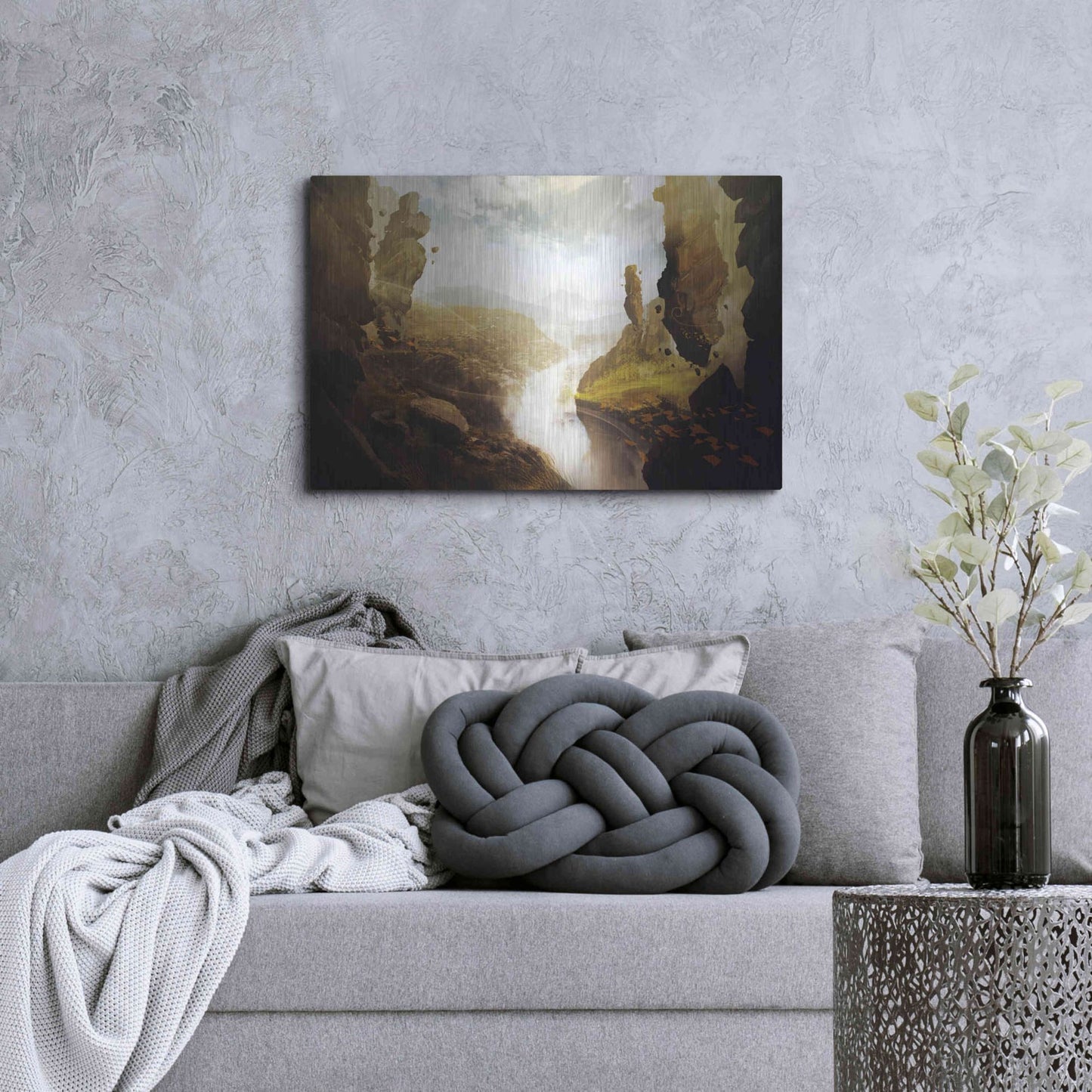 Luxe Metal Art 'Sacred Valley' by Jonathan Lam, Metal Wall Art,36x24