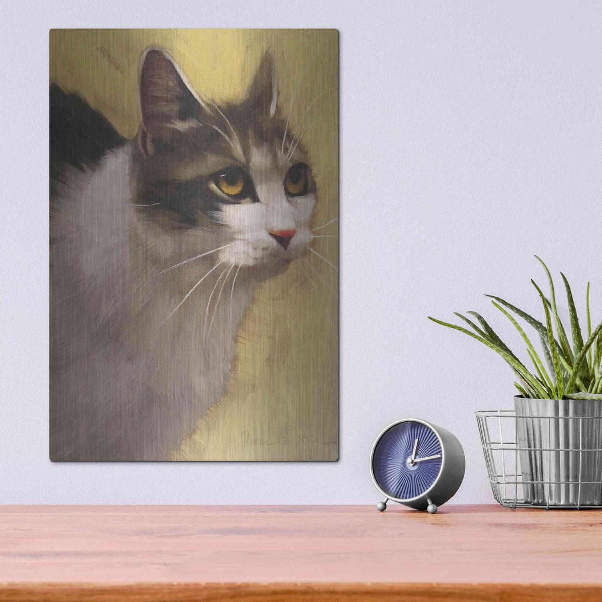 'Derby Cat' by Diane Hoeptner – Metal Wall Art, 12x16 room view