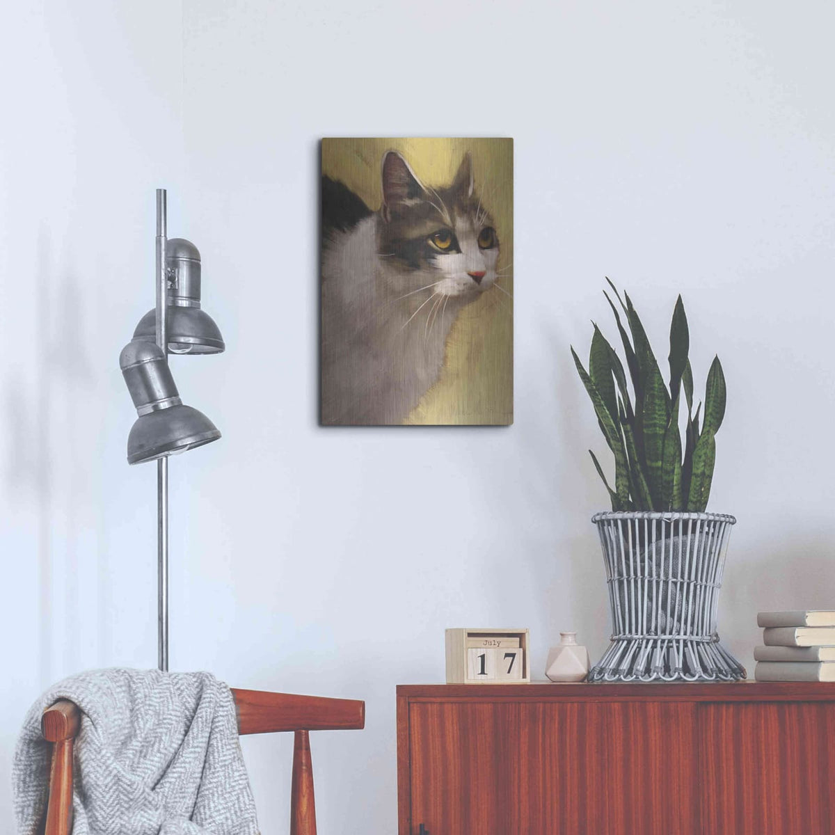 'Derby Cat' by Diane Hoeptner – Metal Wall Art, 16x24 room view