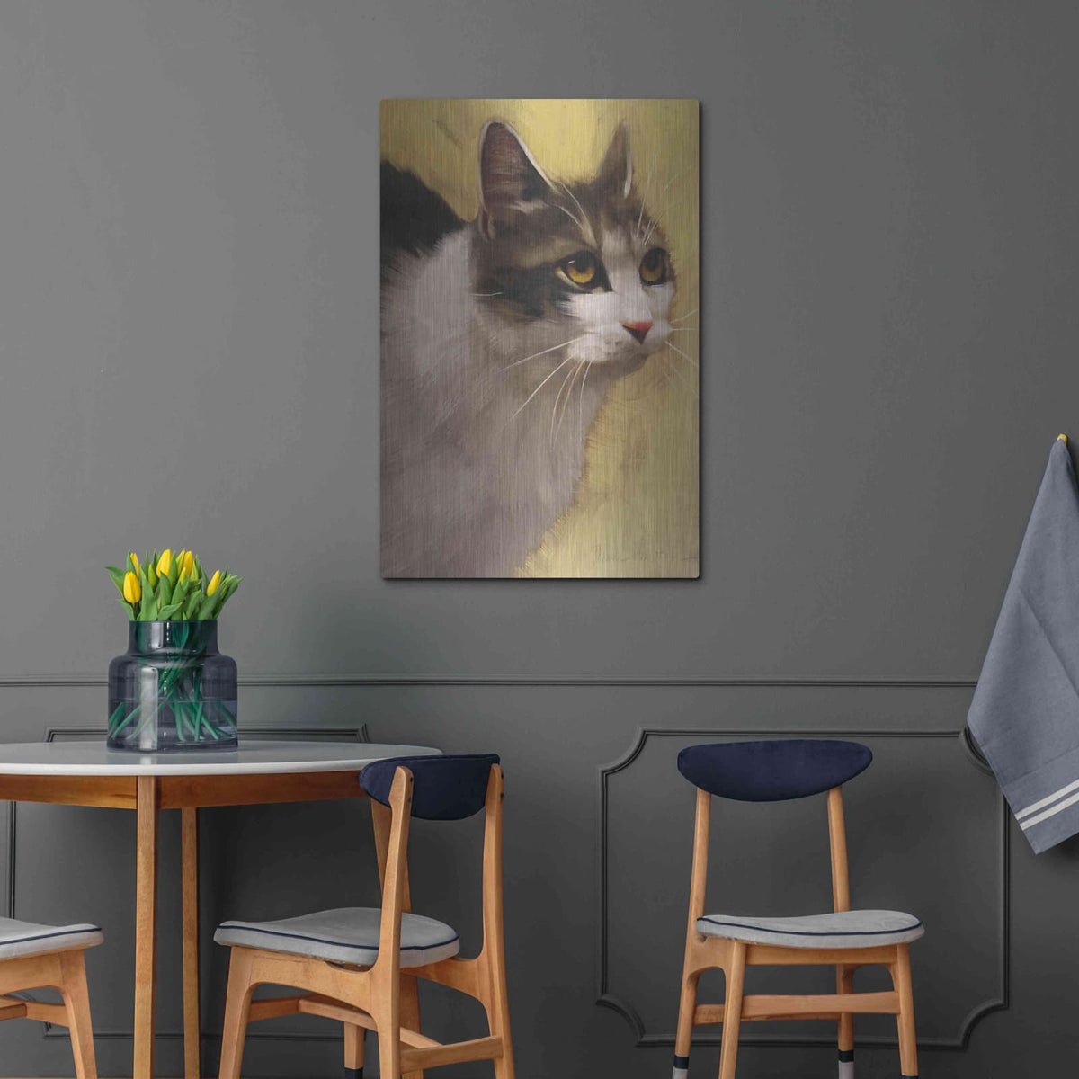 'Derby Cat' by Diane Hoeptner – Metal Wall Art, 24x36 room view