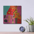 'Conversations in the Abstract 23' by Downs – Metal Wall Art, 12x12 room view