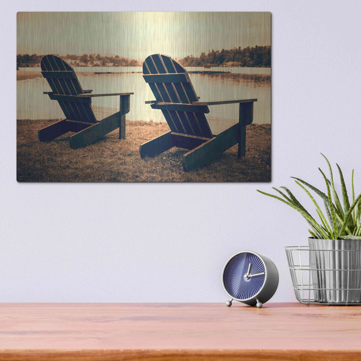 'At the Lakes' by Edward M. Fielding – Metal Wall Art, 16x12 room view