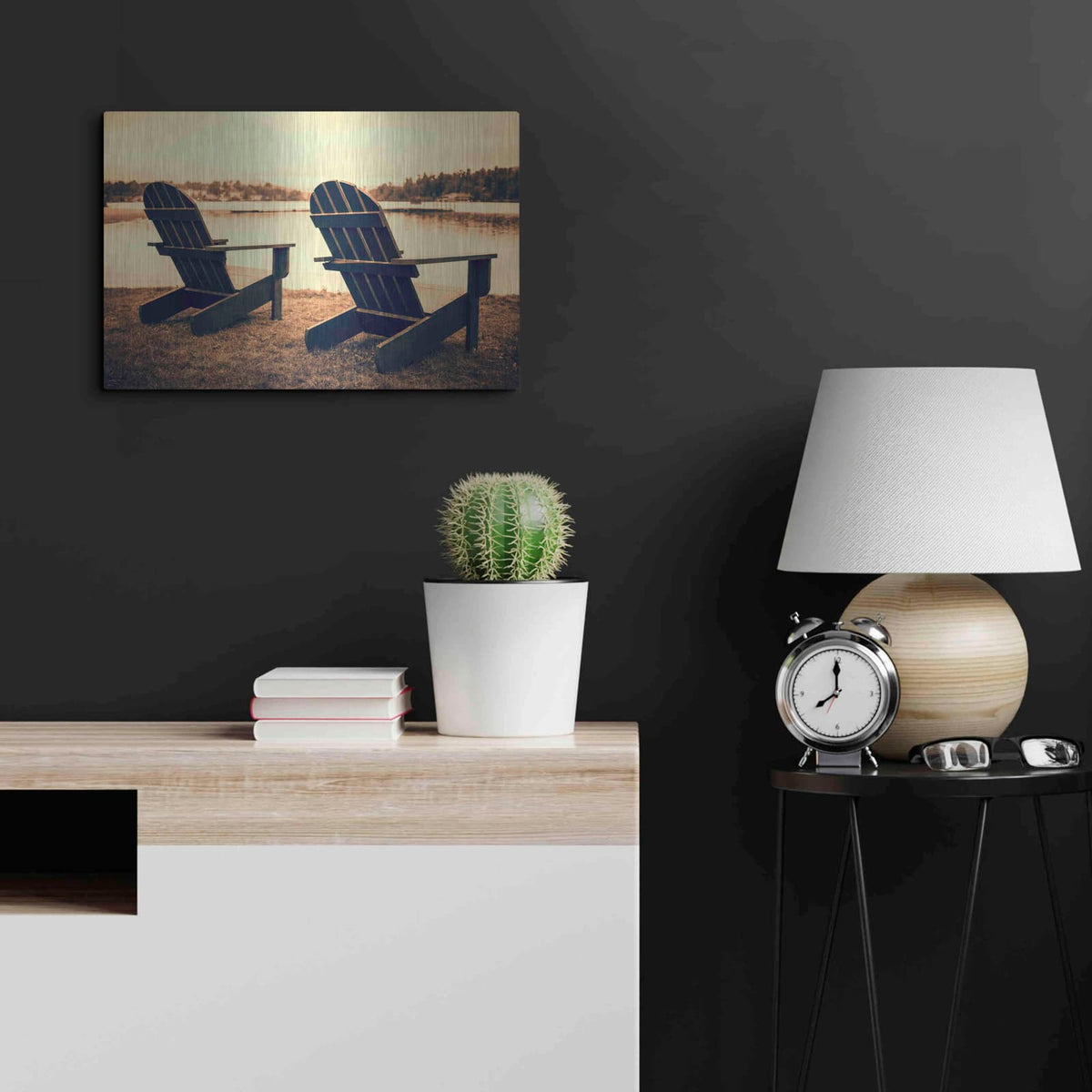 'At the Lakes' by Edward M. Fielding – Metal Wall Art, 24x16 room view