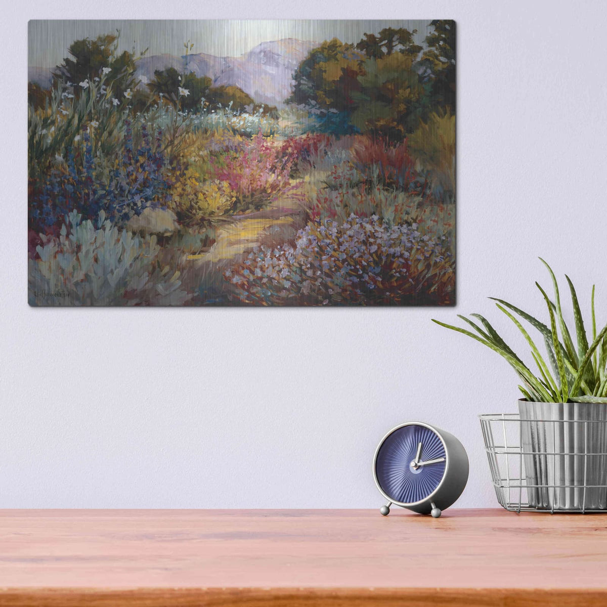 'Morning Bloom' by Ellie Freudenstein – Metal Wall Art, 16x12 room view