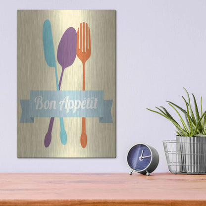 Luxe Metal Art 'Bon Appetit' by Genesis Duncan, Metal Wall Art,12x16