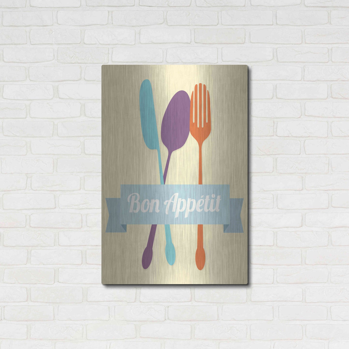 Luxe Metal Art 'Bon Appetit' by Genesis Duncan, Metal Wall Art,24x36