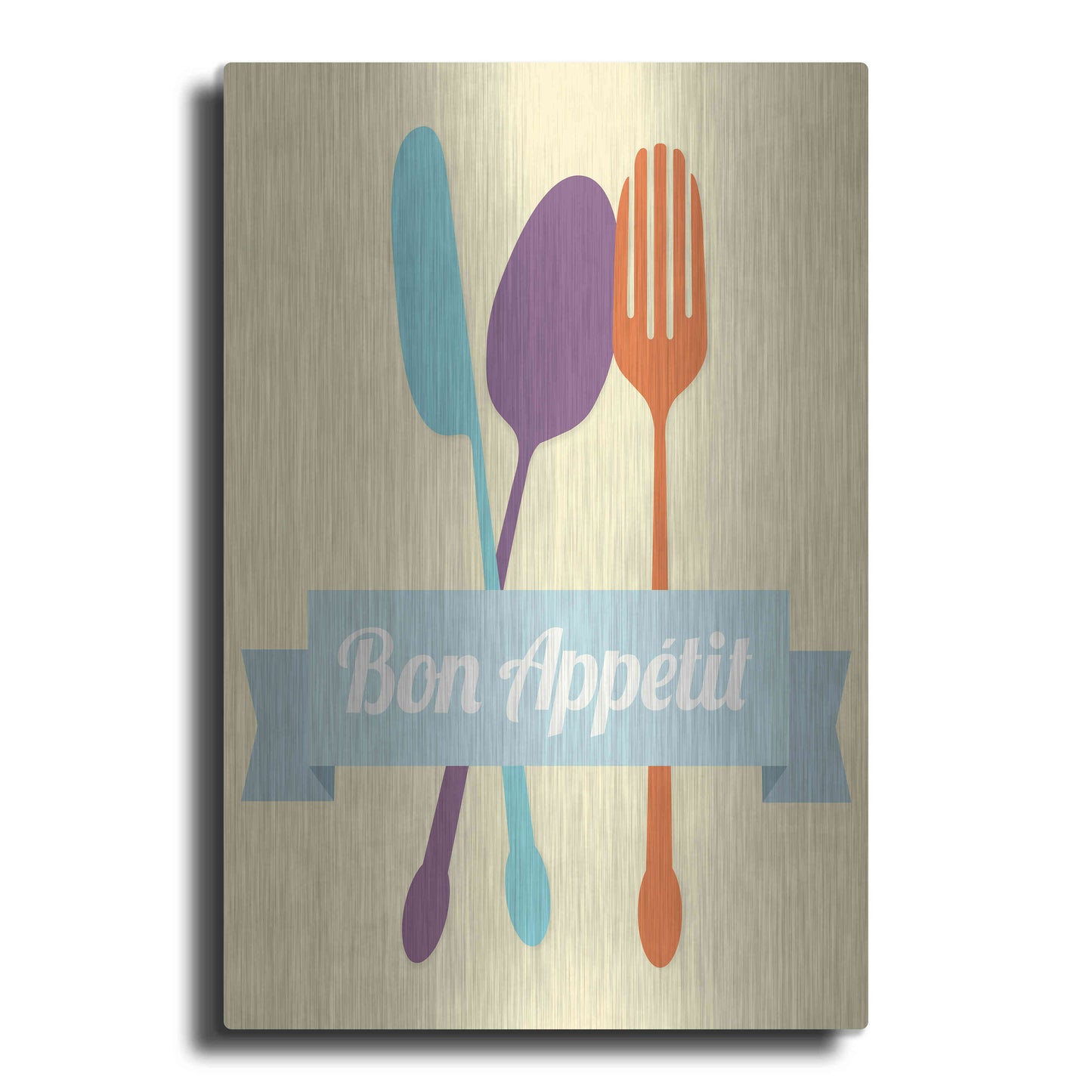 Luxe Metal Art 'Bon Appetit' by Genesis Duncan, Metal Wall Art